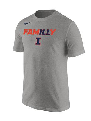Image of ILLINOIS FAMILLY T-SHIRT -  darkheather